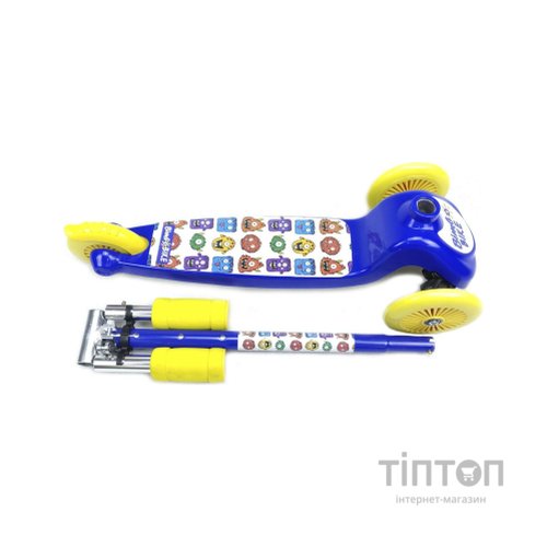 Самокат Bimbo Bike Monsters 12` з регулюванням висоти Синьо-жовтий (75803-IS)