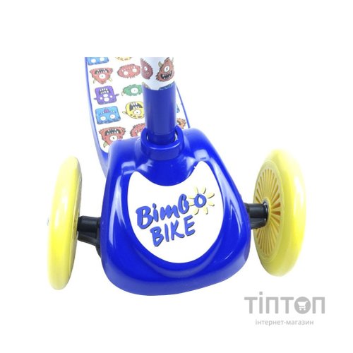 Самокат Bimbo Bike Monsters 12` з регулюванням висоти Синьо-жовтий (75803-IS)