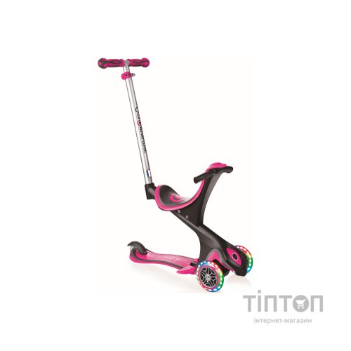 Самокат Globber EVO COMFORT LIGHTS 5 в 1 Рожевий, колеса з підсвіткою (459-110)