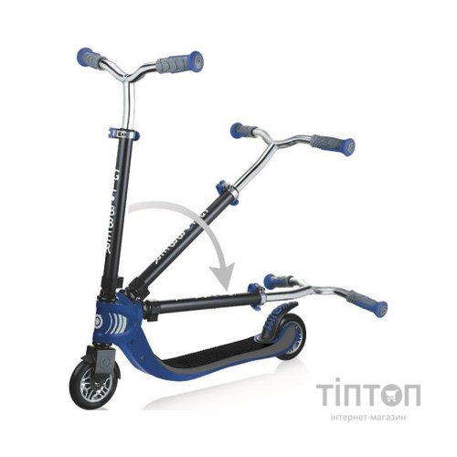 Самокат Globber Flow Foldable 125 чорно-синій (473-100)
