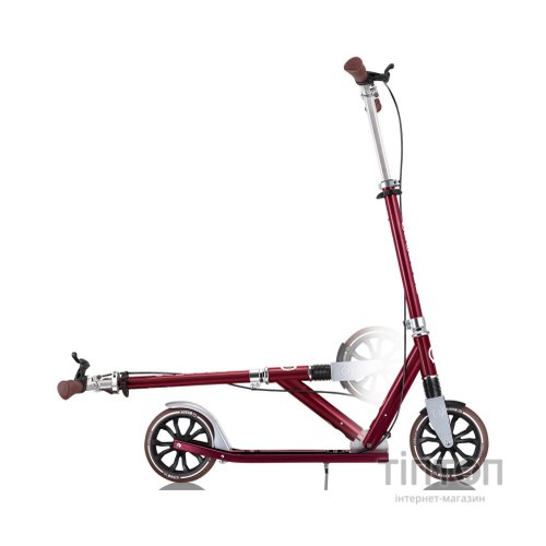 Самокат Globber NL205 Deluxe з ручним гальмом Червоний (685-102)