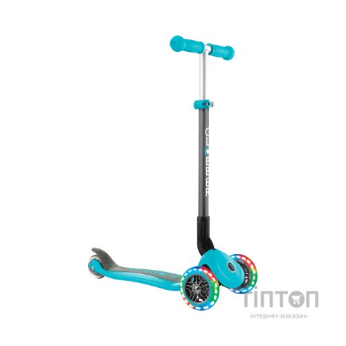 Самокат Globber Primo Foldable Lights бірюзовий (432-105-2)