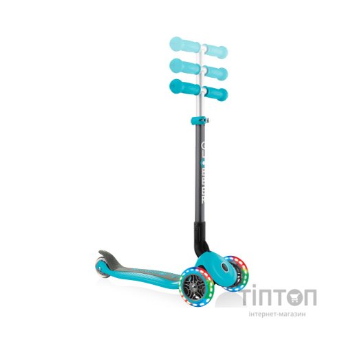 Самокат Globber Primo Foldable Lights бірюзовий (432-105-2)