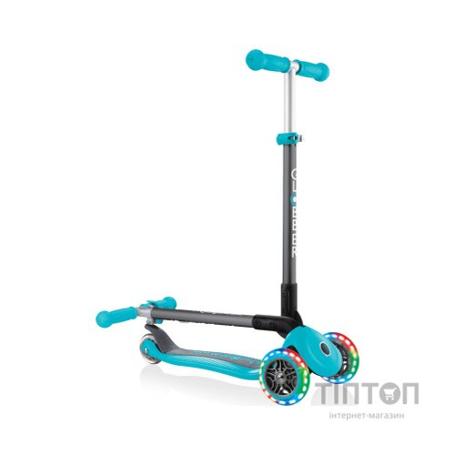Самокат Globber Primo Foldable Lights бірюзовий (432-105-2)