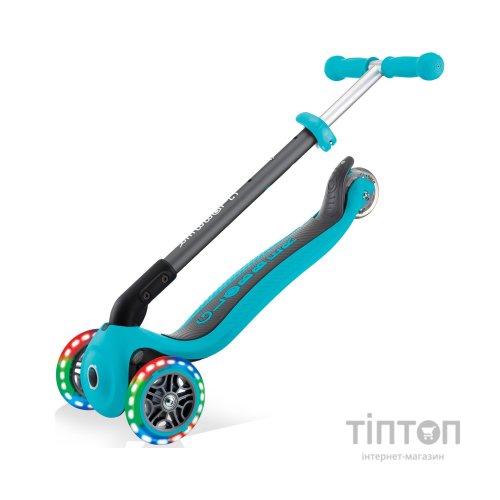 Самокат Globber Primo Foldable Lights бірюзовий (432-105-2)