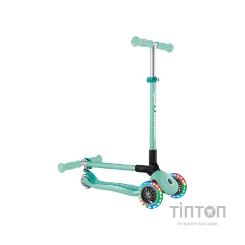 Самокат Globber Primo Foldable Lights колеса з підсвіткою до 50 кг 3+ М'ятний (432-206-3)
