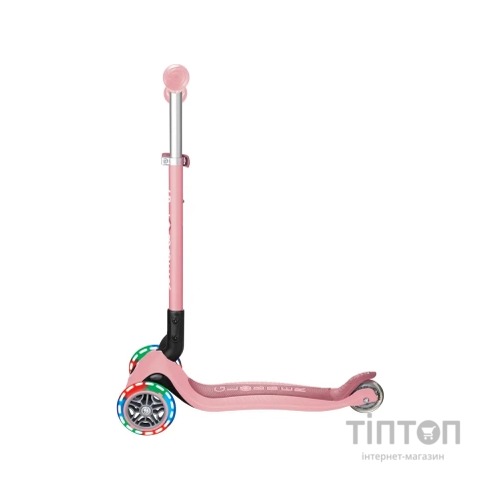 Самокат Globber Primo Foldable Lights колеса з підсвіткою до 50 кг 3+ Пастельно-рожевий (432-211-3)