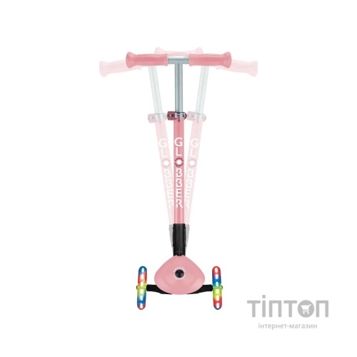 Самокат Globber Primo Foldable Lights колеса з підсвіткою до 50 кг 3+ Пастельно-рожевий (432-211-3)