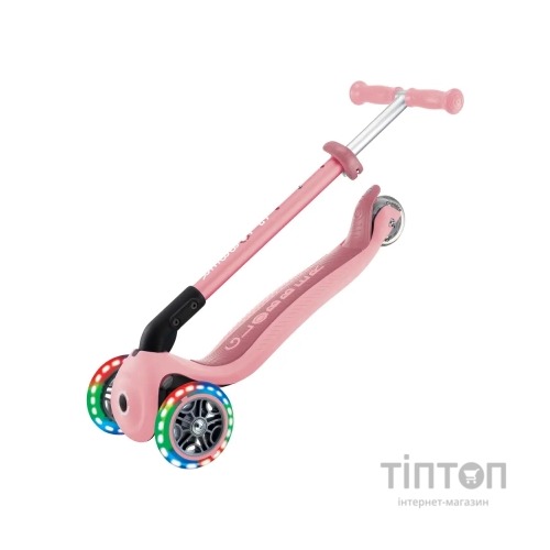 Самокат Globber Primo Foldable Lights колеса з підсвіткою до 50 кг 3+ Пастельно-рожевий (432-211-3)