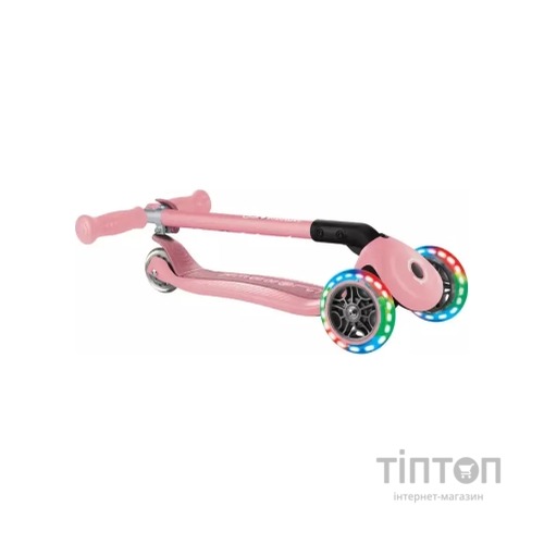 Самокат Globber Primo Foldable Lights колеса з підсвіткою до 50 кг 3+ Пастельно-рожевий (432-211-3)