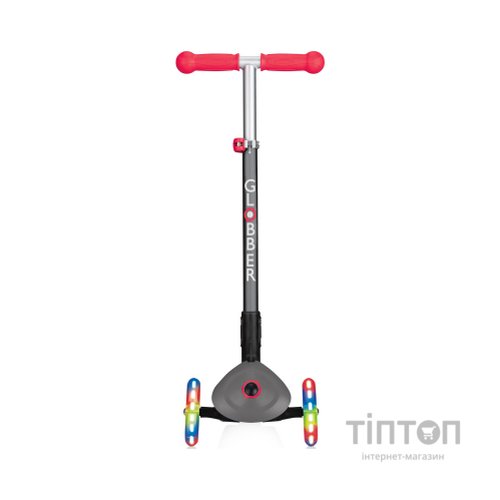 Самокат Globber Primo Foldable Lights сіро-червоний (432-120-2)