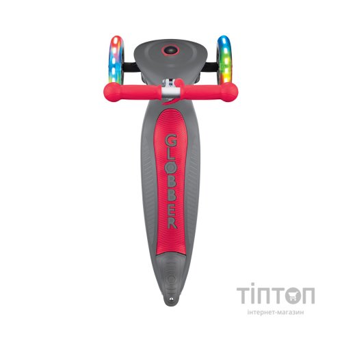 Самокат Globber Primo Foldable Lights сіро-червоний (432-120-2)