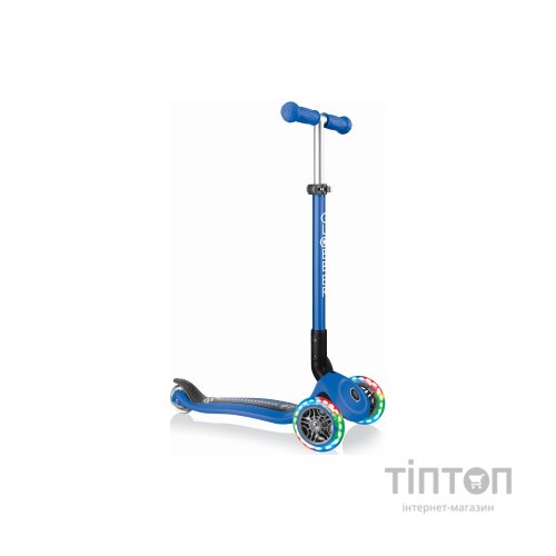 Самокат Globber Primo Foldable Lights Синій (432-100)