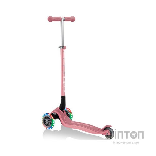 Самокат Globber Primo Foldable Plus Lights пастельно-рожевий (439-210)