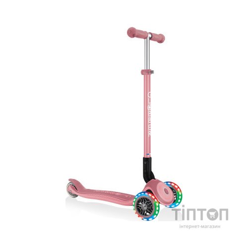 Самокат Globber Primo Foldable Plus Lights пастельно-рожевий (439-210)