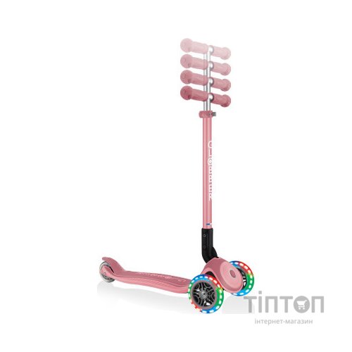 Самокат Globber Primo Foldable Plus Lights пастельно-рожевий (439-210)