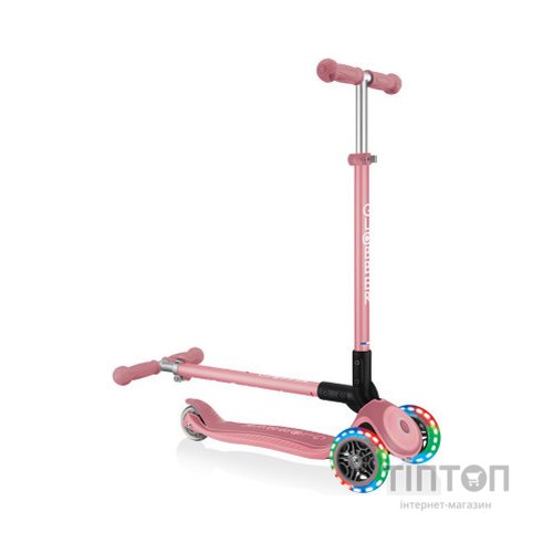 Самокат Globber Primo Foldable Plus Lights пастельно-рожевий (439-210)