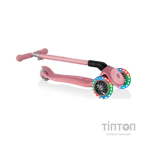 Самокат Globber Primo Foldable Plus Lights пастельно-рожевий (439-210)