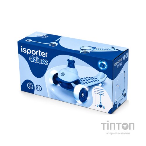 Самокат iSporter Deluxe LED синій (M5_Blue)