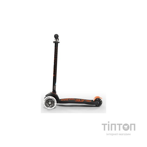 Самокат Micro Maxi Deluxe black/orange LED (MMD143)