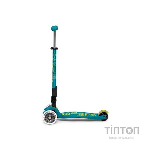 Самокат Micro Maxi Deluxe Foldable LED Зелений (MMD097)