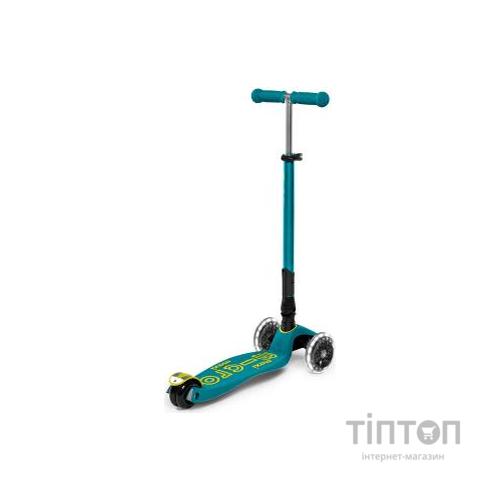 Самокат Micro Maxi Deluxe Foldable LED Зелений (MMD097)
