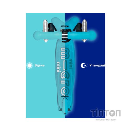 Самокат Micro Mini Deluxe Glow LED Арктичний синій (MMD215)