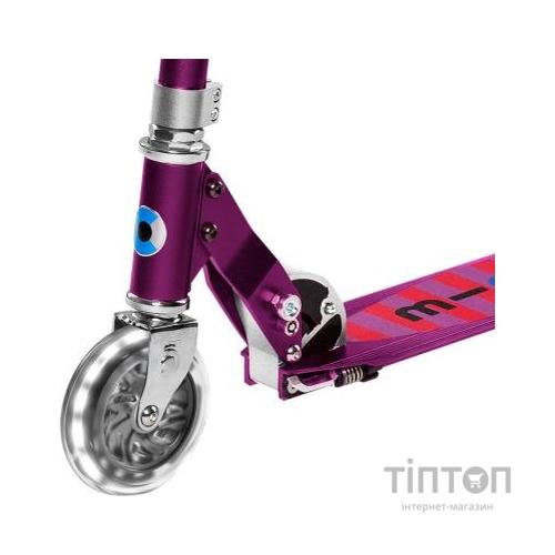 Самокат Micro Sprite Purple stripe LED (SA0219)