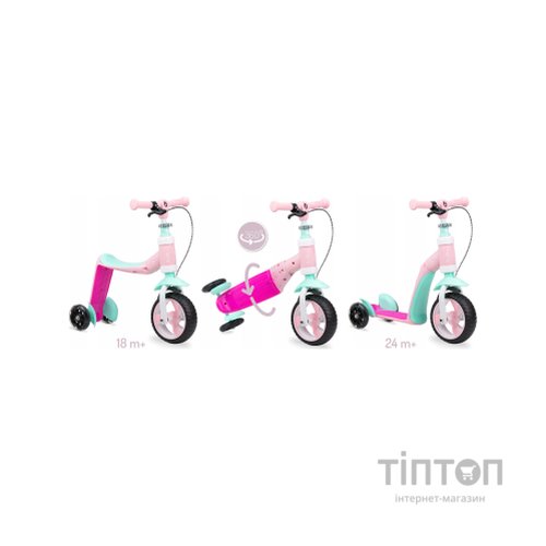 Самокат MoMi Elios 2 в 1 беговел Рожевий (ROBI00030)