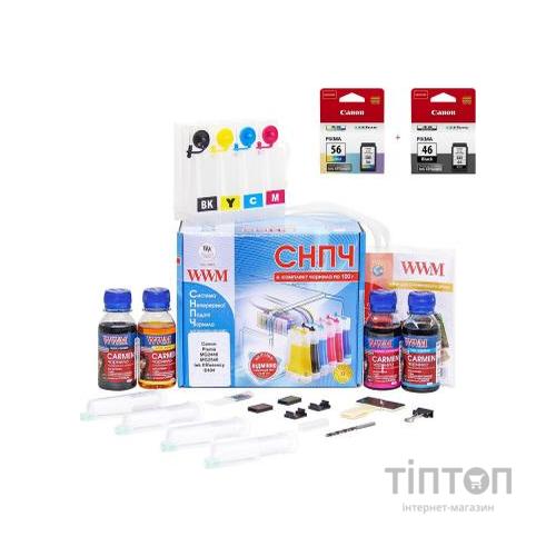 СБПЧ WWM Canon Pixma E3140/E484 + PG46/CL56 (IS.0130set)