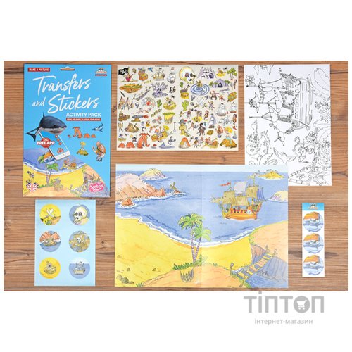 Набір для творчості Scribble down Набір перевідних наклейок з онлайн додатком Острів піратськи (SD/20)
