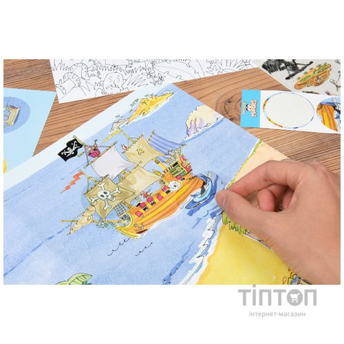 Набір для творчості Scribble down Набір перевідних наклейок з онлайн додатком Острів піратськи (SD/20)