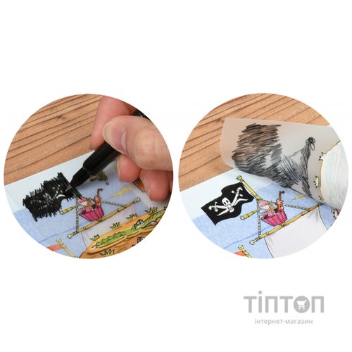 Набір для творчості Scribble down Набір перевідних наклейок з онлайн додатком Острів піратськи (SD/20)