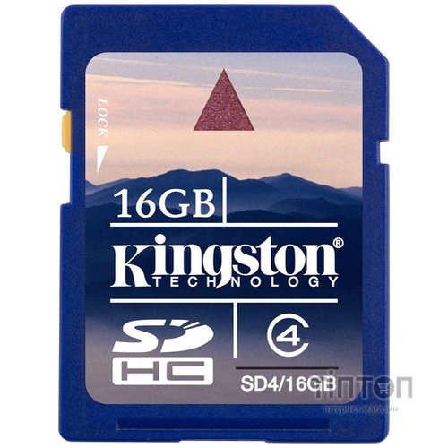 Карта пам'яті Kingston 16Gb SDHC class 4 (SD4/16GB)