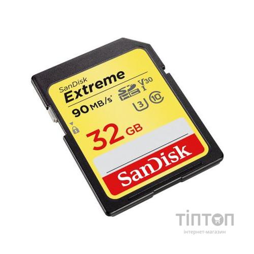 SD SanDisk 32GB UHS-I U3 R90/W40MB/s 4K Extreme