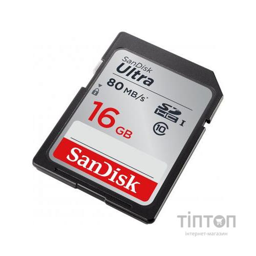 SD SanDisk Ultra 16GB Class 10 UHS-I 80MB/s