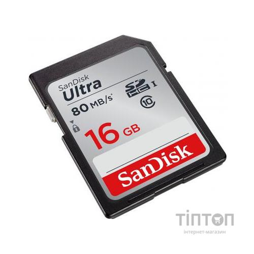 SD SanDisk Ultra 16GB Class 10 UHS-I 80MB/s
