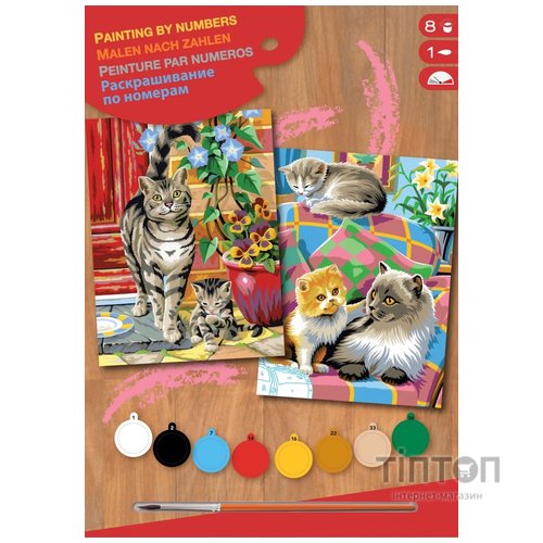 Картина по номерам Sequin Art PAINTING BY NUMBERS JUNIOR-PAIRS Cats (SA0213)