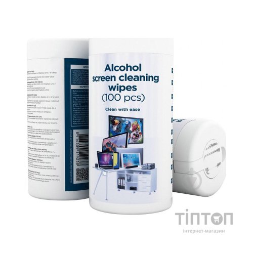 Серветки Gembird Alcohol screen cleaning wipes, 100 pcs (CK-AWW100-01)