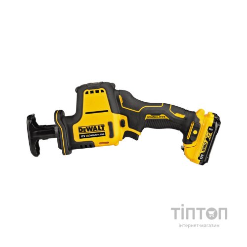 Шабельна пила DeWALT 10.8/12В XR Li-lon, безщіткова, 2 АКБ, ЗУ, кейс TSTAK (DCS312D2)