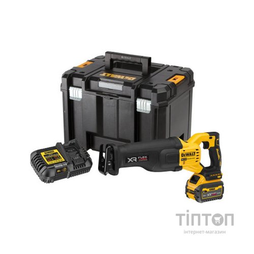 Шабельна пила DeWALT 18В XR Li-lon 6 Аг, 0 - 3000 ход/хв, кейс TSTAK (DCS386T1)