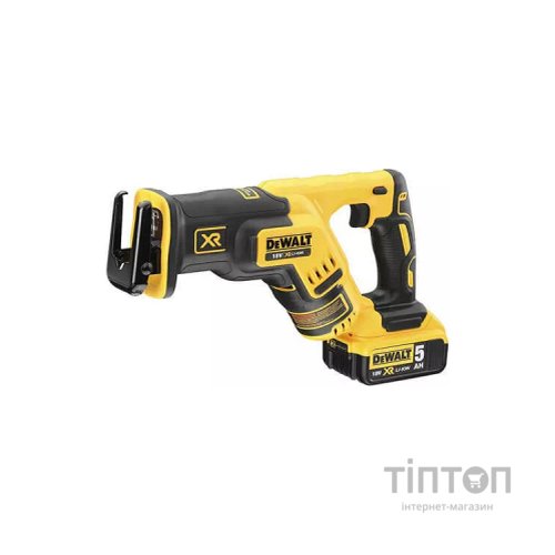 Шабельна пила DeWALT 18В XR Li-lon, безщіткова, 0 - 2900 хід/хв, 2x5Ah, ЗУ, кейс TSTAK (DCS367P2)