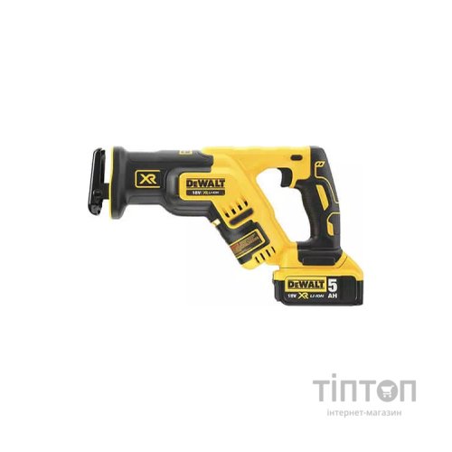 Шабельна пила DeWALT 18В XR Li-lon, безщіткова, 0 - 2900 хід/хв, 2x5Ah, ЗУ, кейс TSTAK (DCS367P2)
