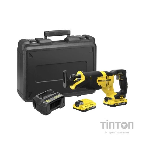 Шабельна пила Stanley FatMax,18V(V20)Li-Ion, 2x2Ah, 3.000 хід/хв, 4,85кг (SFMCS300D2K)