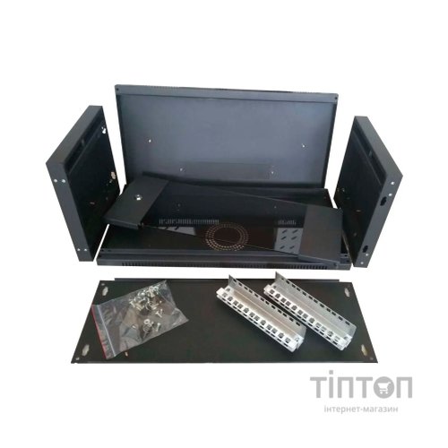 Шафа настінна Hypernet 4U 19" 600x450 (WMNC-4U-FLAT-BLACK)