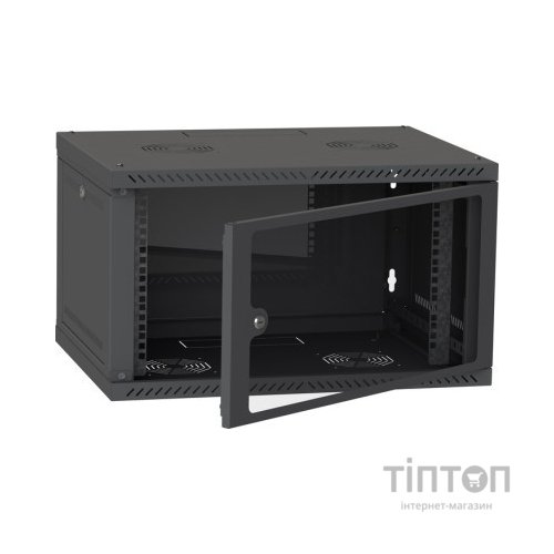 Шафа настінна Ipcom 6U, 600*450, RAL9005 (СН-6U-060х045-ДС-9005)