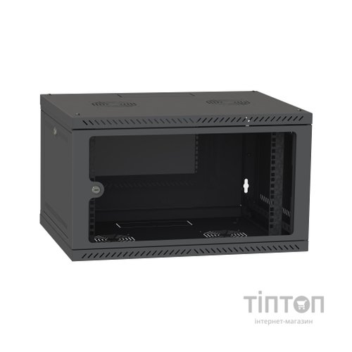 Шафа настінна Ipcom 6U, 600*600, RAL9005 (СН-6U-060-060-ДС-9005)