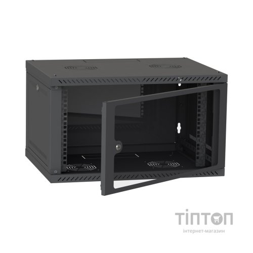 Шафа настінна Ipcom 6U, 600*600, RAL9005 (СН-6U-060-060-ДС-9005)
