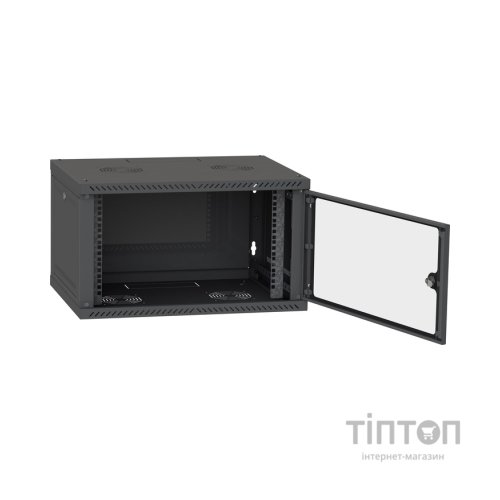 Шафа настінна Ipcom 6U, 600*600, RAL9005 (СН-6U-060-060-ДС-9005)