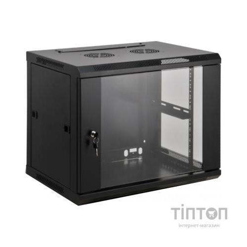 Шафа настінна Kingda 15U 19" 600x600 RAL9004 (KD-007-6615)
